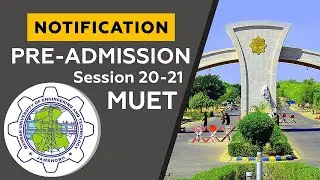 Pre-Admission Test | Mehran University of Engineering | Computer-based Entry Test | Session 20-21