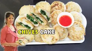 របៀបធ្វើនំគូឆាយមូល How To Make Garlic Chives Cake Fried or Steam Dumpling Garlic Chives Khmer Recipe