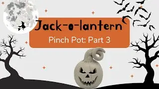 Jack-o-lantern Pinch Pot Part 3: Carving