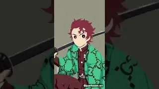 Drawing #Tanjiro from #demonslayer as a hype beast! #art #drawing #anime #manga #painting #digital