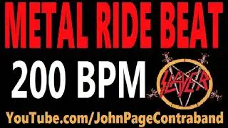 Metal Ride Beat 200 bpm Slayer Style Drums Only Track Loop