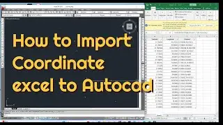 How to import coordinate Excel to AutoCAD | Survey data Excel to Autocad