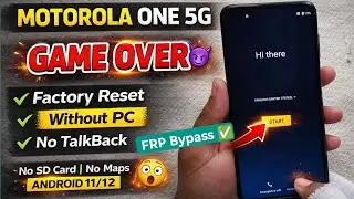 Motorola One 5g FRP bypass & Factory Reset Without PC || Motorola Frp Unlock Android 11/12