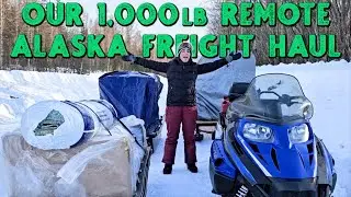 Hauling TONS of freight and dealing with BROKEN snowmobiles | Remote Alaska Vlog