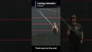 Casting a fly rod animation in Blender