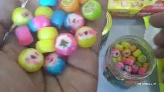 Oddly Satisfying colorful candies unpacking