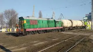Маневры в речпорту с завода Олейна на станцию Днепр - главный 13.02.2022