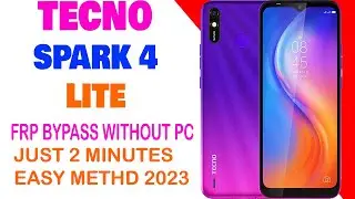 tecno Spark 4 Lite Frp Bypass Without PC Google Account Bypass