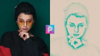 Glowing Sketch Art Pics Art Tutorial || neon sketch art in pics art