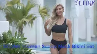 SELINK Women Scoop Neck Bikini Set |Summer Outfits| Bareeze Summer Collection 2021| Summer Dresses