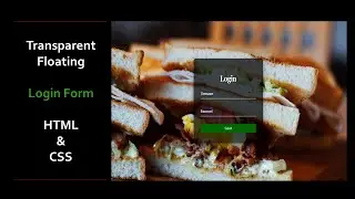 Transparent Login|HTML & CSS|Floating Labels