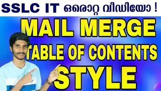 2024 SSLC IT Chapter 2 publishing Practice| Mail merge| Table of contents| Style | Sslc IT