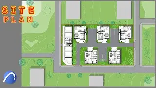 Render a site plan, No photoshop Just archicad