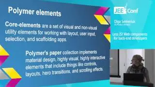 Less JS! Web components for back-end developers. (Olga Semeniuk, Belarus)