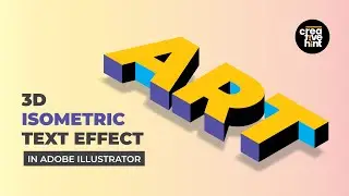 3D Isometric Text Effect in Adobe illustrator. 