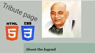 How to make Tribute page using html and css tutorial || 