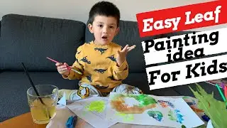 Easy Leaf Painting for Kids; An Art Project with Paarth! [In English]