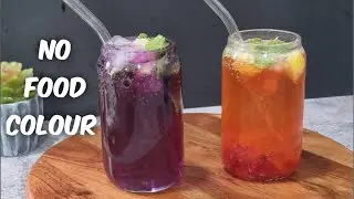 Homemade Butterfly pea flower tea Mojito/ Strawberry mojito /No food colour/Summer drink recipe