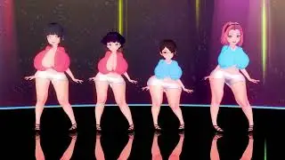 【Hinata, Himawari, Sakura, Sarada】 Ghost Dance 【MMD 4K 60fps】