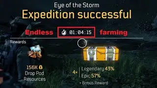 Outriders. Testing endless Eye of the Storm. One hour of exp farming.