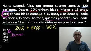 🔥QUESTÃO DE PORCENTAGEM IMPERDÍVEL‼️ Quantos Pacientes❓