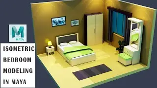 Maya Modeling for Beginners | Isometric Bedroom modelling In Maya | Maya 2023