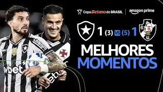BOTAFOGO 1 (3)x(5) 1 VASCO | MELHORES MOMENTOS SÓ IMAGENS | QUARTAS DE FINAL | COPA DO BRASIL 2025