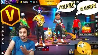 RG gamar live with gw Manish play CS match with V batch youtuber #freefire#gwmanish