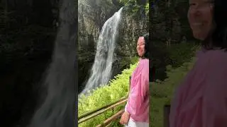 Водопад Великан в Абхазии. 100м красоты и мощи 🔥 #водопадвеликан #водопадыабхазии #абхазия2024
