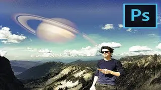 How to Add a Realistic PLANET in 40 SECONDS With Photoshop