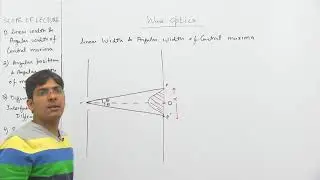 Linear & Angular Width of Central Maxima   Wave Optics   Ankur Agarwal NEET AIIMS