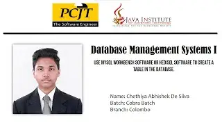 Java Institute For Advanced Technology | DBMS Question Sets Discussion | Question Set 01