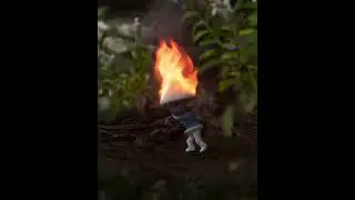 Fire dance Smurf cat  