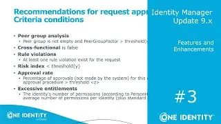Identity Manager | Update 9.x #3 | Features and Enhancements