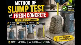 Slum test of Fresh Concrete (Workability Test for Fresh Concrete)