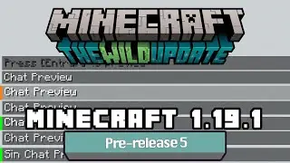 Minecraft 1.19.1 – Pre-release 5 – Indicadores de firma y cambios a previsualización de chat