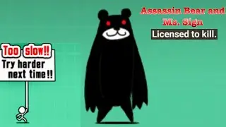 Assassin Bear and Ms. Sign | Battle Cats