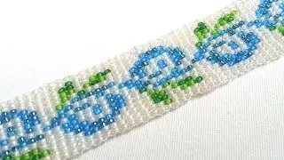 Beaded bracelet. Hand weaving. Master class. Beading.