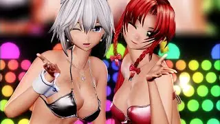 【MMD東方】 水着の咲夜 と 美鈴 で『愛包ダンスホール』 修正版