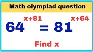a nice exponential question | Log question| exponent math | find x=?