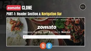 Part 1 - Zomato Website Clone Using HTML, CSS | Zomato Clone | HTML CSS Website | Frontend Project