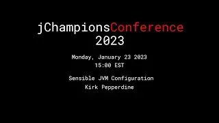 Sensible JVM Configuration
