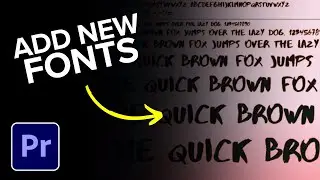 How to Add Font in Premiere Pro