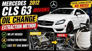 Mercedes 2012 CLS 63 AMG oil change extraction method #mercedes #cls #cls63