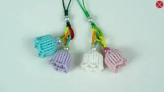 Macrame Keychain Tutorial  | How To Make Lily of the Valley Paper Flower 🌷🌷
