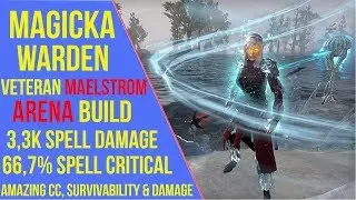 ESO - Magicka Warden Veteran Maelstrom Arena Build | Magicka Warden VMA Build