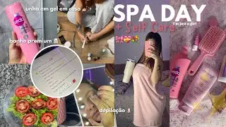SPA DAY + SELF CARE 💋✨ depilação, banho premium, unha em gel em casa 💐