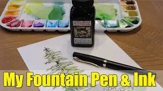 A Great Fountain Pen And Ink - Getting Started with Ink and Wash Watercolor Technique