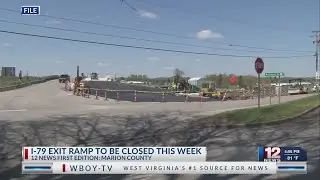 I-79 exit ramp to be closed this week
