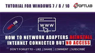 How to Network Adapters Reinstall on windows 10 solve fix internet connected but no access